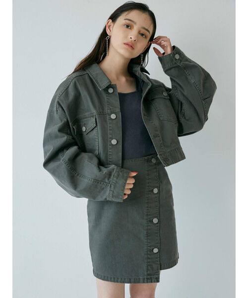 MURUA（ムルーア）の「アシメラップミニスカート【セットアップ着用可】（スカート・レディース・ブラック/カーキ/ブラウン・1/2）」の8枚目の写真