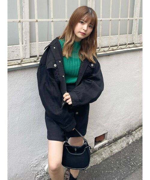 MURUA（ムルーア）の「アシメラップミニスカート【セットアップ着用可】（スカート・レディース・ブラック/カーキ/ブラウン・1/2）」の10枚目の写真