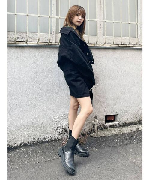 MURUA（ムルーア）の「アシメラップミニスカート【セットアップ着用可】（スカート・レディース・ブラック/カーキ/ブラウン・1/2）」の11枚目の写真