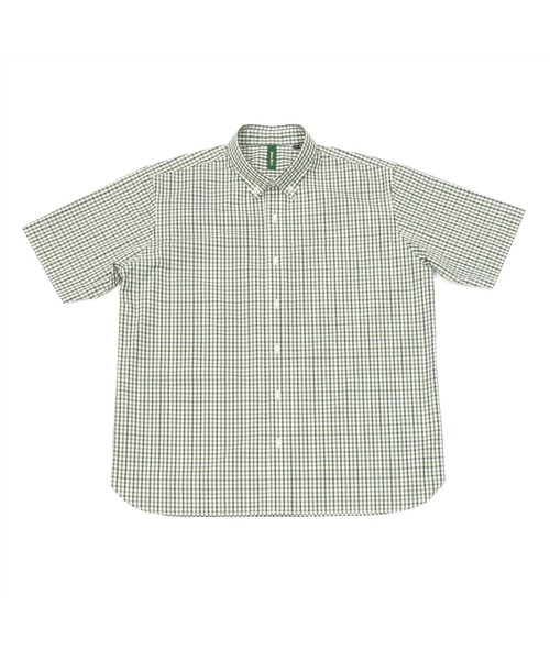 Pitta Re:)（ピッタリ）の「ラウンドテール ボタンダウン 半袖カジュアルシャツ（シャツ/ブラウス・メンズ・ライトカーキ・LL/S/M/L）」の2枚目の写真