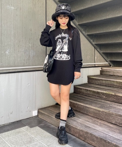 Candy Stripper(キャンディストリッパー)の「CANDY RELIGION WAFFLE L/S Tシャツ(Tシャツ/カットソー・レディース・オフホワイト/ブラック/ヘザーグレー・2)」の14枚目の写真