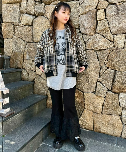 Candy Stripper(キャンディストリッパー)の「CANDY RELIGION WAFFLE L/S Tシャツ(Tシャツ/カットソー・レディース・オフホワイト/ブラック/ヘザーグレー・2)」の20枚目の写真