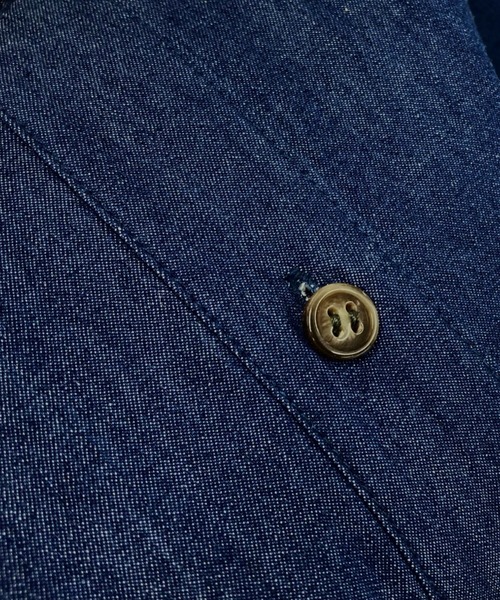 socolla(ソコラ)の「【socolla】デニムレイヤードバンドカラーシャツ(シャツ/ブラウス・レディース・ネイビー/ブルー・M)」の10枚目の写真
