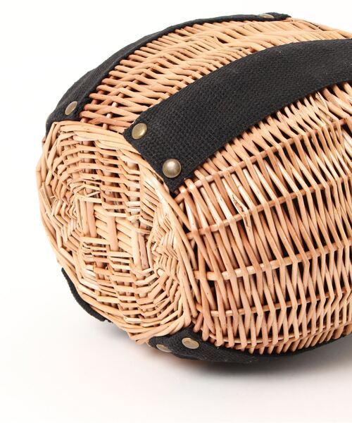 DONOBAN（ドノバン）の「バケット型柳バッグ（かごバッグ・レディース・アイボリー/ブラック・ONESIZE）」の16枚目の写真