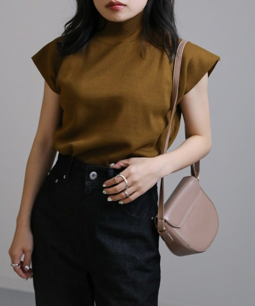 sakishimatokyo（サキシマトーキョー）の「ベーシックハイネックニット / サマーニット（ニット/セーター・レディース・ブラック/ブラウン/カーキ・FREE）」の17枚目の写真