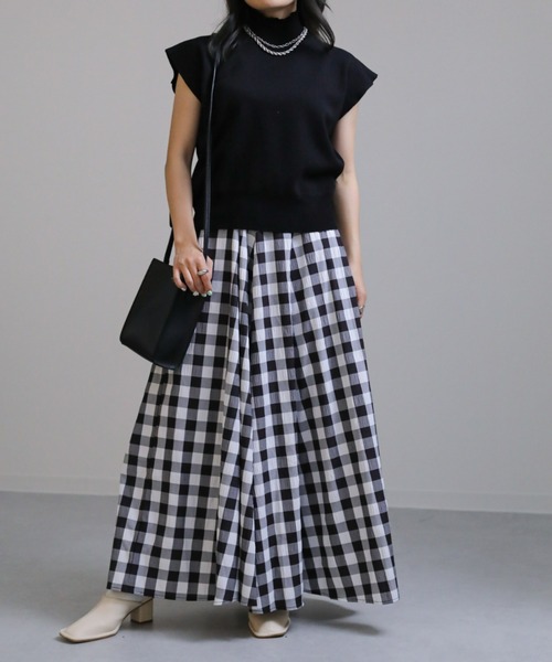 sakishimatokyo（サキシマトーキョー）の「ベーシックハイネックニット / サマーニット（ニット/セーター・レディース・ブラック/ブラウン/カーキ・FREE）」の15枚目の写真