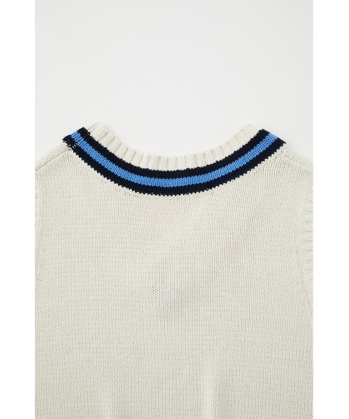 MOUSSY(マウジー)の「VARSITY KNIT ベスト(ベスト・レディース・グリーン/ダークネイビー/アイボリー・FREE)」の10枚目の写真