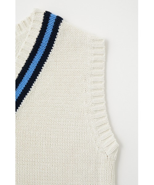 MOUSSY(マウジー)の「VARSITY KNIT ベスト(ベスト・レディース・グリーン/ダークネイビー/アイボリー・FREE)」の11枚目の写真