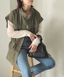 Riberry | スタンドネック　ミリタリーベスト(ベスト)