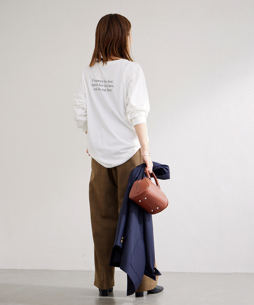 JOURNAL STANDARD(ジャーナルスタンダード)の「ウールライクチェックワイドパンツ(その他パンツ・レディース・ブラウン/ブラック系その他・40/38/36/34)」の16枚目の写真