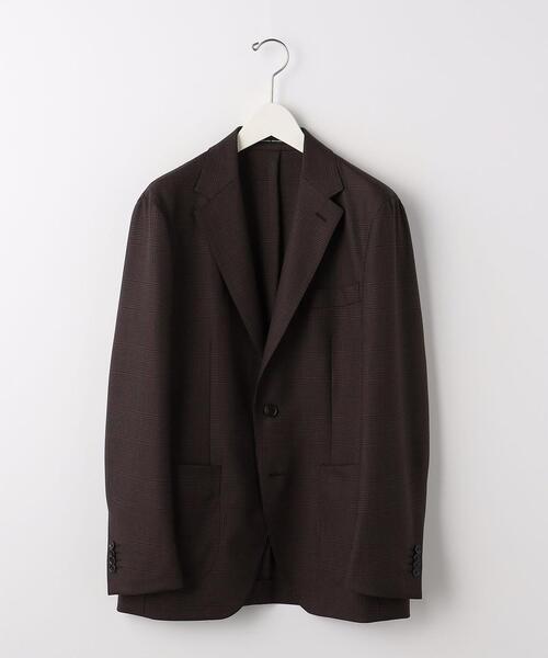 green label relaxing（グリーンレーベルリラクシング）の「アメリカンMRN チェック 2B RG 2PP- ジャケット -ストレッチ-（テーラードジャケット・メンズ・ベージュ/ダークブラウン・42/44/46/48/50）」の8枚目の写真