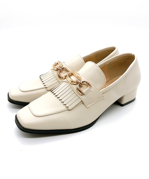 Noubel Voug Relax（ヌーベルヴォーグリラックス）の「チャンキーヒールキルティタンローファーパンプス（ローファー・レディース・ブラック/ダークブラウン/アイボリー・LL/S/M/L）」の18枚目の写真