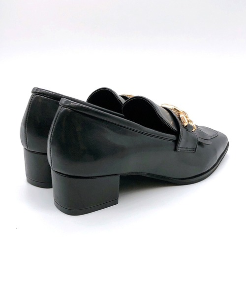 Noubel Voug Relax（ヌーベルヴォーグリラックス）の「チャンキーヒールキルティタンローファーパンプス（ローファー・レディース・ブラック/ダークブラウン/アイボリー・LL/S/M/L）」の12枚目の写真