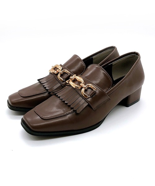 Noubel Voug Relax（ヌーベルヴォーグリラックス）の「チャンキーヒールキルティタンローファーパンプス（ローファー・レディース・ブラック/ダークブラウン/アイボリー・LL/S/M/L）」の16枚目の写真