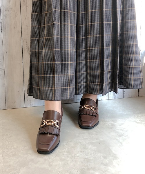 Noubel Voug Relax（ヌーベルヴォーグリラックス）の「チャンキーヒールキルティタンローファーパンプス（ローファー・レディース・ブラック/ダークブラウン/アイボリー・LL/S/M/L）」の13枚目の写真