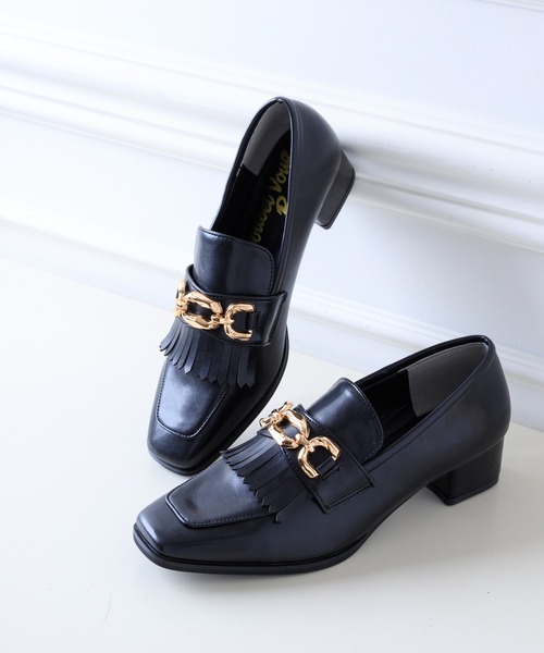 Noubel Voug Relax（ヌーベルヴォーグリラックス）の「チャンキーヒールキルティタンローファーパンプス（ローファー・レディース・ブラック/ダークブラウン/アイボリー・LL/S/M/L）」の20枚目の写真