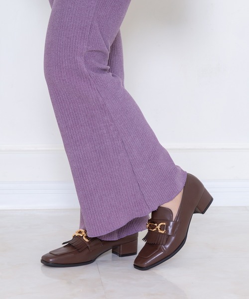 Noubel Voug Relax（ヌーベルヴォーグリラックス）の「チャンキーヒールキルティタンローファーパンプス（ローファー・レディース・ブラック/ダークブラウン/アイボリー・LL/S/M/L）」の22枚目の写真