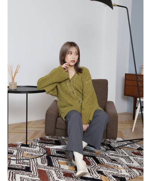 MURUA（ムルーア）の「ハイウエストワイドパンツ（スラックス・レディース・ブラック/グレー/オレンジ・1/2）」の9枚目の写真