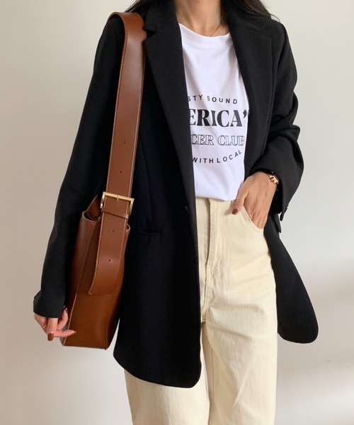 ECLIN（エクラン）の「フェイクレザー ワイドベルト ショルダーバッグ（ ポーチ付）（ショルダーバッグ・レディース・ブラック/ブラウン・FREE）」の21枚目の写真