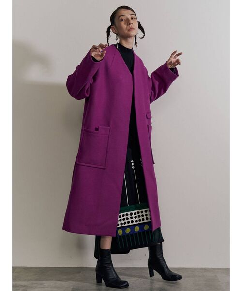 UN3D.（アンスリード）の「ポケットノーカラーコート（ノーカラー