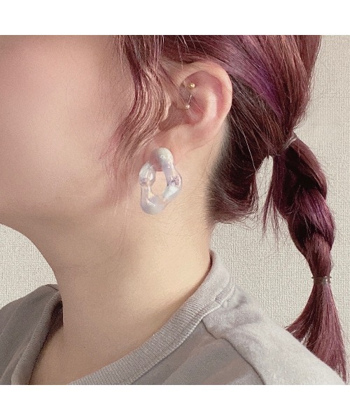 tone(トーン)の「【Souhaiter】ibitsuピアス(MA)(ピアス(両耳用)・レディース・グリーン/ブルー/ライトブルー/ピンク・FREE)」の5枚目の写真