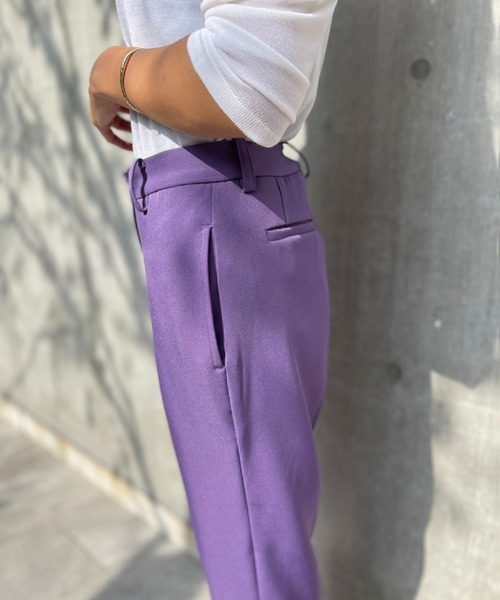 INED CLARO(イネドクラロ)の「ストレッチスティックパンツ(その他パンツ・レディース・アイボリー/ピンク/パープル/ベージュ/ブラック・7号/9号/11号/13号)」の9枚目の写真