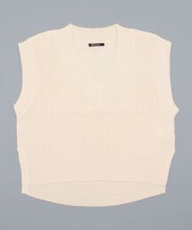 Lugnoncure | Vネック畦ベスト(ベスト)