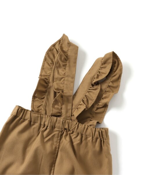 BREEZE（ブリーズ）の「フリルオーバーオール（サロペット/オーバーオール・キッズ・ベージュ/ブラック・90/140/130/80/110/120/100）」の7枚目の写真