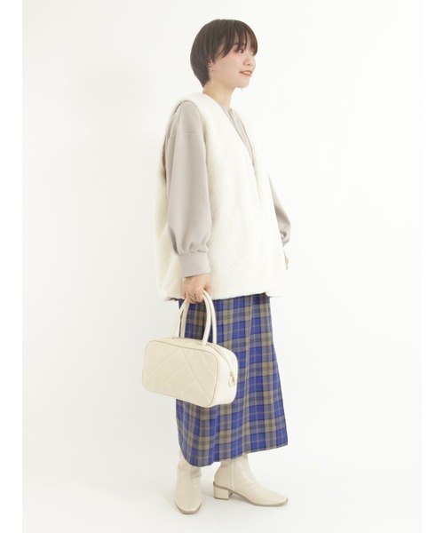 Te chichi TERRASSE（テチチテラス）の「チェックタイトスカート（スカート・レディース・グレー/ブルー/グリーン・ﾌﾘ-）」の8枚目の写真