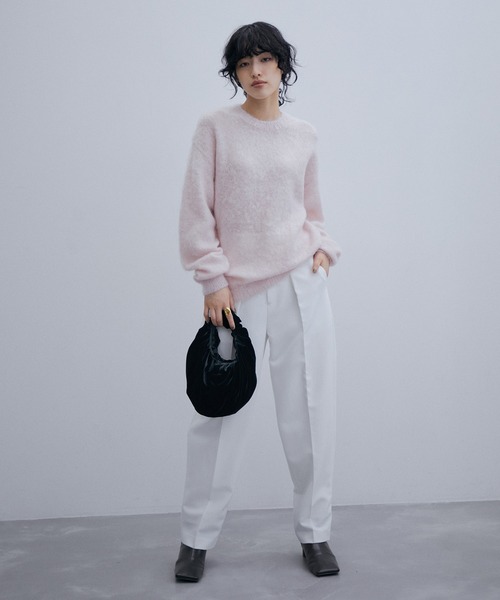 HELOYSE（エロイーズ）の「【HELOYSE】別注 ベロアcroissant shantung bag（ハンドバッグ・レディース・ブラック/ダークグリーン・FREE）」の9枚目の写真