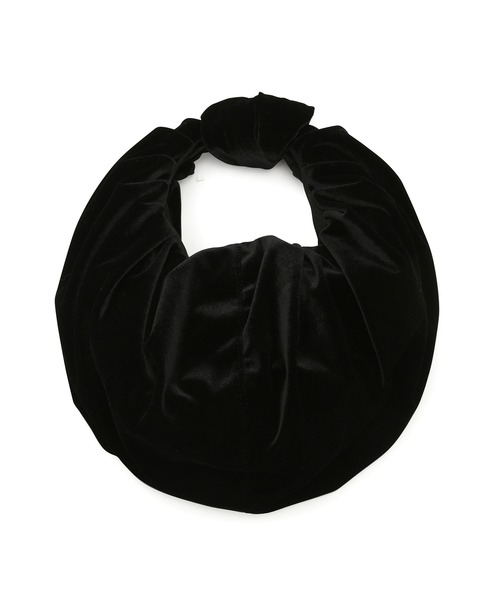 HELOYSE（エロイーズ）の「【HELOYSE】別注 ベロアcroissant shantung bag（ハンドバッグ・レディース・ブラック/ダークグリーン・FREE）」の11枚目の写真