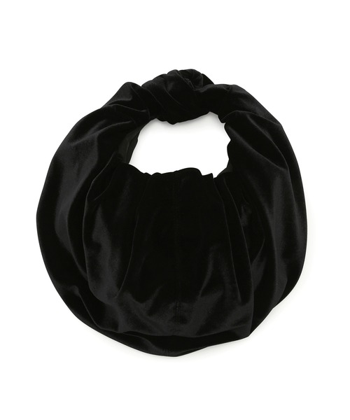 HELOYSE（エロイーズ）の「【HELOYSE】別注 ベロアcroissant shantung bag（ハンドバッグ・レディース・ブラック/ダークグリーン・FREE）」の13枚目の写真