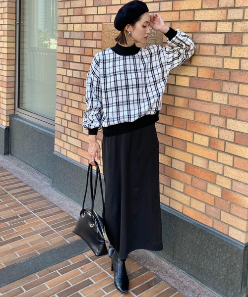 deux amour（ドゥーザムール）の「モノトーンチエックニットリブプルオーバー（その他トップス・レディース・ブラック/ホワイト・MEDIUM）」の12枚目の写真