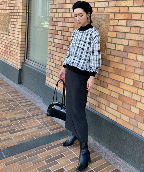 deux amour（ドゥーザムール）の「モノトーンチエックニットリブプルオーバー（その他トップス・レディース・ブラック/ホワイト・MEDIUM）」の16枚目の写真