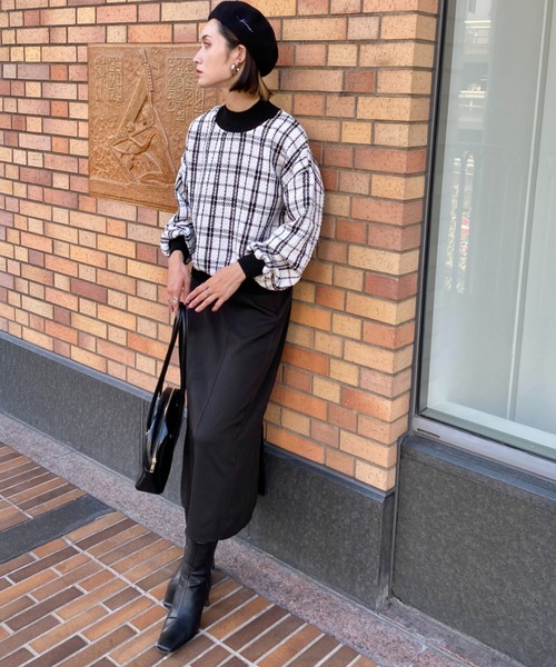 deux amour（ドゥーザムール）の「モノトーンチエックニットリブプルオーバー（その他トップス・レディース・ブラック/ホワイト・MEDIUM）」の17枚目の写真