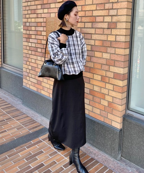 deux amour（ドゥーザムール）の「モノトーンチエックニットリブプルオーバー（その他トップス・レディース・ブラック/ホワイト・MEDIUM）」の13枚目の写真