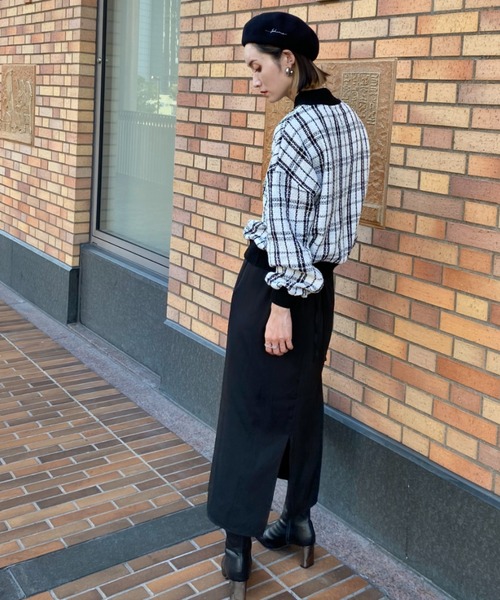 deux amour（ドゥーザムール）の「モノトーンチエックニットリブプルオーバー（その他トップス・レディース・ブラック/ホワイト・MEDIUM）」の19枚目の写真