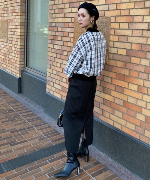 deux amour（ドゥーザムール）の「モノトーンチエックニットリブプルオーバー（その他トップス・レディース・ブラック/ホワイト・MEDIUM）」の18枚目の写真