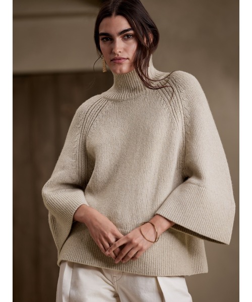 Banana Republic(バナナリパブリック)の「フレアスリーブ セーター(ニット/セーター・レディース・ブラウン/ナチュラル・XS/M/L/S)」の2枚目の写真