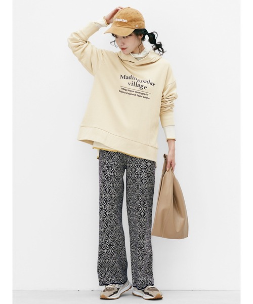 Live in comfort(リブインコンフォート)の「リブ イン コンフォート もちもちニットでリラックス感パジャマ級!ジャカード編みニットパンツ(その他パンツ・レディース・ベージュ系その他/ブラック系その他/ブラウン/ネイビー・MEDIUM/LARGE/X-LARGE/XX-LARGE/SMALL)」の8枚目の写真