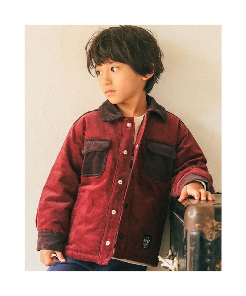 BeBe（ベベ）の「BeBe/コールテンストレッチジャケット(100~150cm)（その他アウター・キッズ・エンジ・100/110/120/130/140/150）」の2枚目の写真