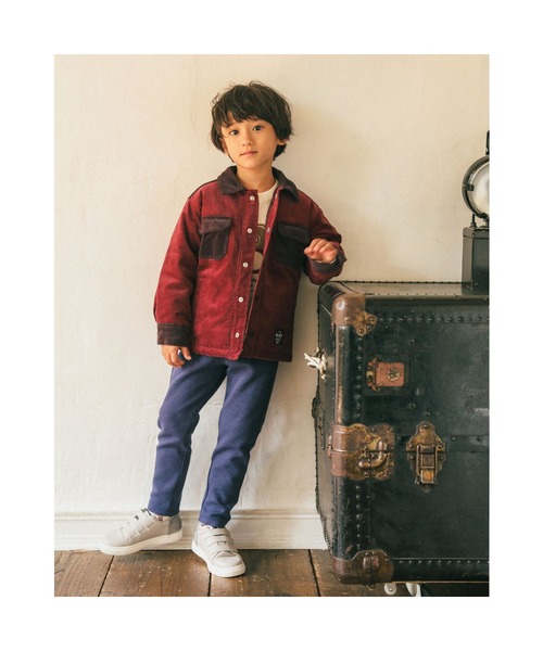 BeBe（ベベ）の「BeBe/コールテンストレッチジャケット(100~150cm)（その他アウター・キッズ・エンジ・100/110/120/130/140/150）」の3枚目の写真