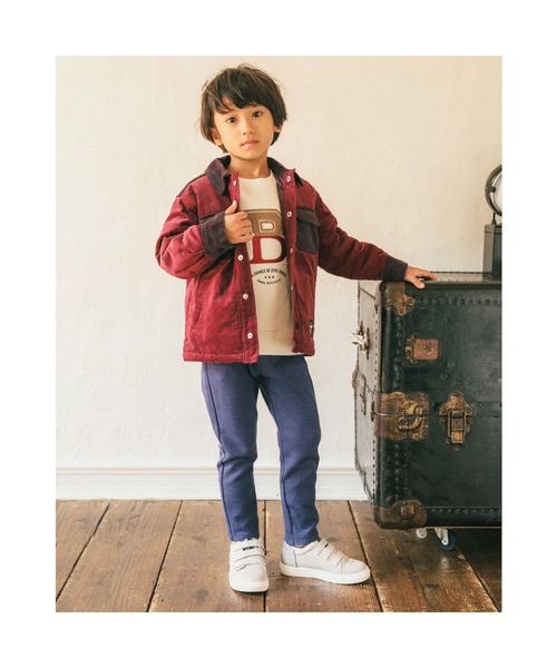 BeBe（ベベ）の「BeBe/コールテンストレッチジャケット(100~150cm)（その他アウター・キッズ・エンジ・100/110/120/130/140/150）」の4枚目の写真