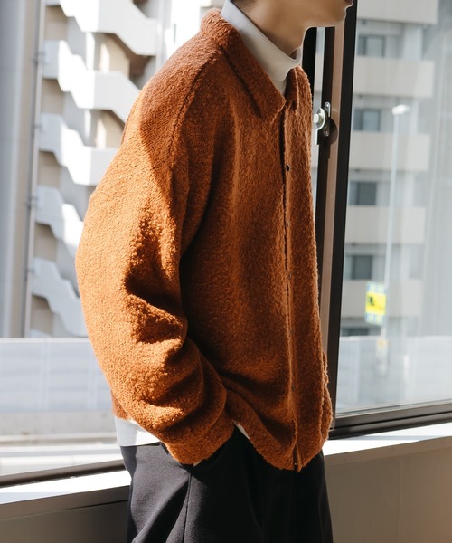 FENDI ズッカ ズッキーノ ロング カーディガン オレンジ ブラック 中古・古着通販】FENDI (フェンディ) ズッカ柄ロングニットコート