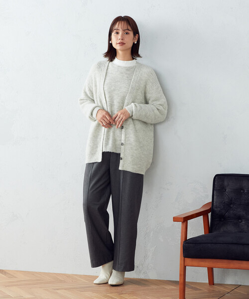 COMME CA ISM(コムサイズム)の「《裏起毛》セミワイドパンツ(その他パンツ・レディース・チャコール/グレー・X-SMALL/SMALL/MEDIUM/LARGE/X-LARGE)」の4枚目の写真