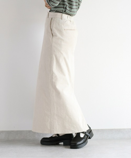 cepo(セポ)の「コーデュロイ フレアースカート セットアップ可能(スカート・レディース・オフホワイト/チャコールグレー/グリーン・S/M)」の6枚目の写真