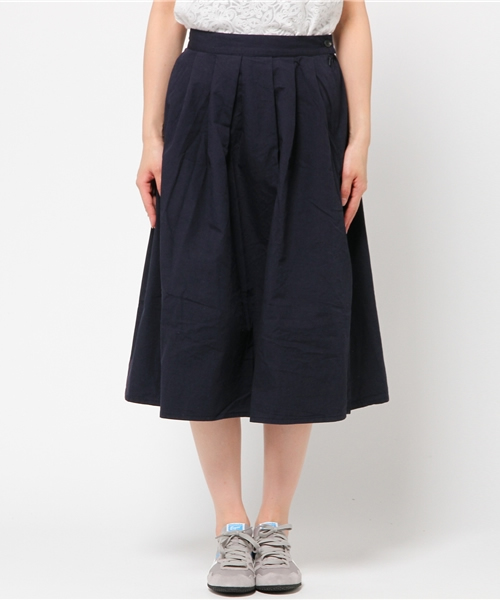 CIAOPANIC（チャオパニック）の「【Ciaopanic】　綿麻ウェザータックSK（スカート・レディース・カーキ/ネイビー・FREE）」の8枚目の写真