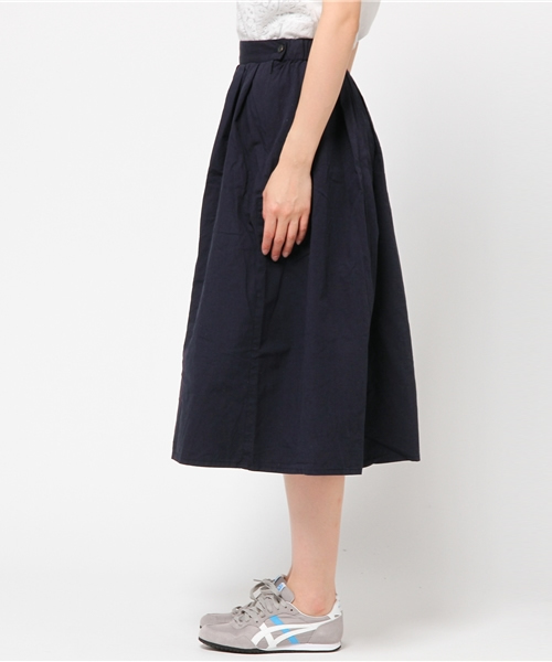 CIAOPANIC（チャオパニック）の「【Ciaopanic】　綿麻ウェザータックSK（スカート・レディース・カーキ/ネイビー・FREE）」の9枚目の写真