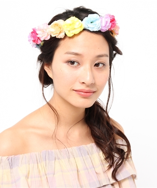 WEGO(ウィゴー)の「WEGO/レインボーフラワークラウン(その他ヘアアクセサリー・レディース・その他・FREE)」の1枚目の写真