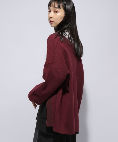 オ*ン様 HARE ワインレッド グレー ニットカーディガン ボレロ オ*ン様